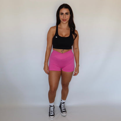 Criss Cross Seamless Scrunch Support Shorts - Vitality Apparel - Vitality Apparel